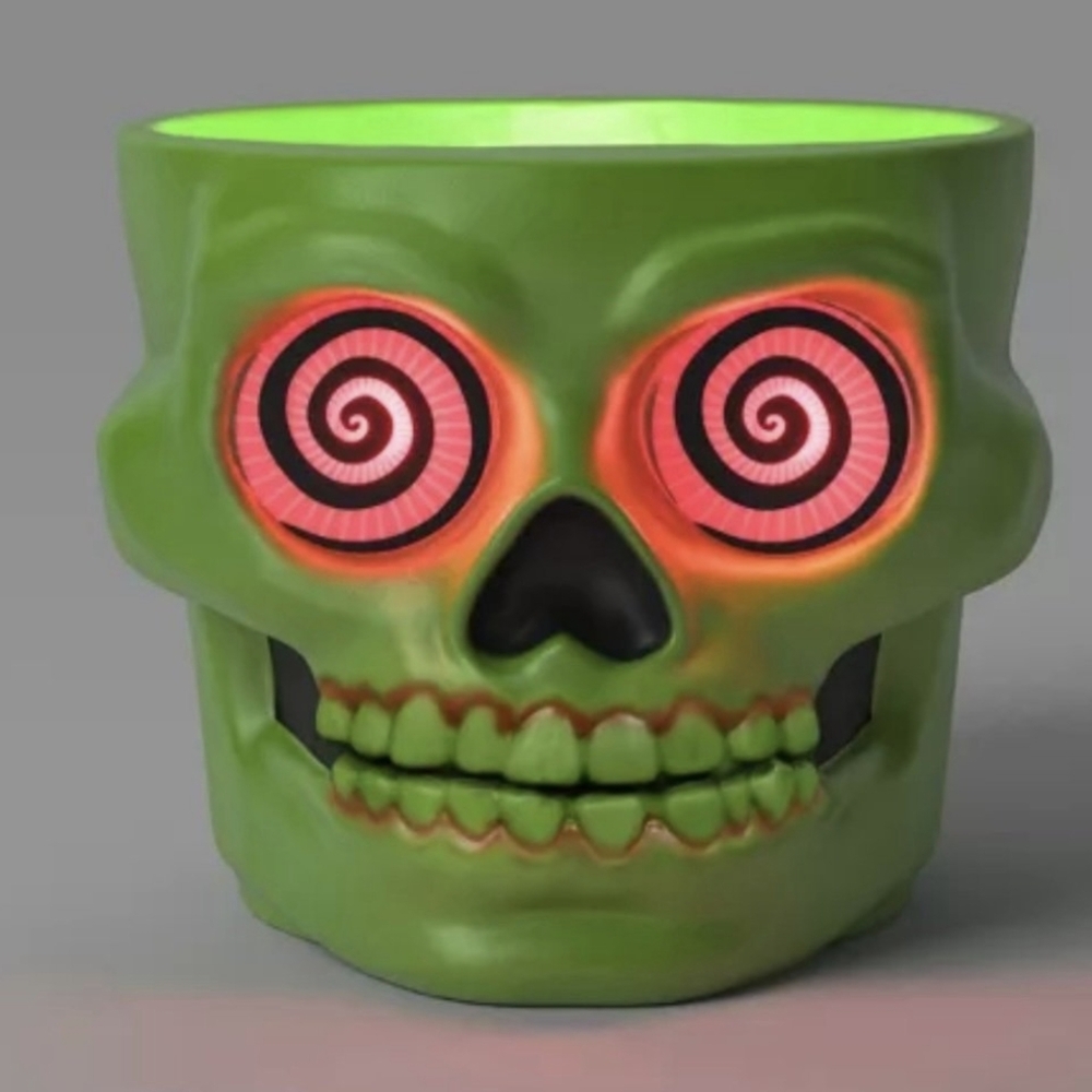 Neon skull candy bowl